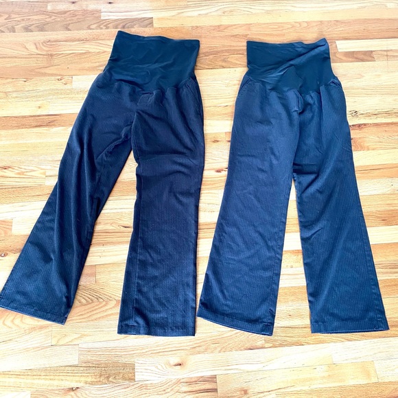 Liz Lange Maternity size Small Pinstripe Work Professional Pants set of 2 - Picture 1 of 7